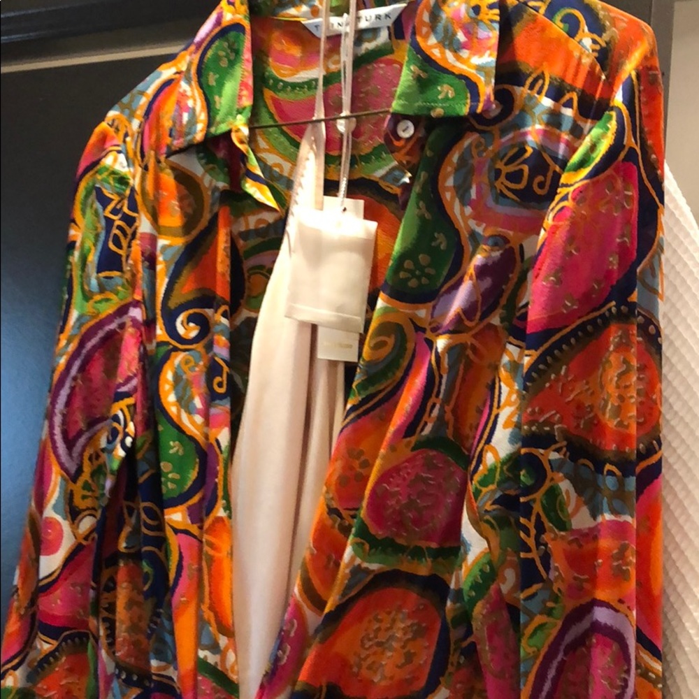 Maxi dress with short cream slip dress